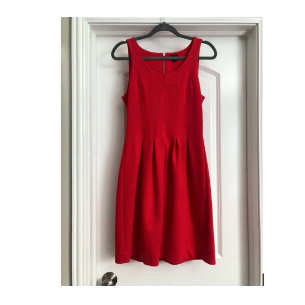 J Crew Bright Red Sleeveless Dress 4